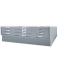 Safco 6" High Base for 5-Drawer Steel Flat File - 46.5" Width x 32.5" Depth x 6" Height - Steel - Gray - 1 Each