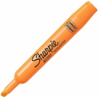 Sharpie SmearGuard Tank Style Highlighters - Broad Chisel Marker Point - Fluorescent Orange Ink - Orange Barrel - 1 Each