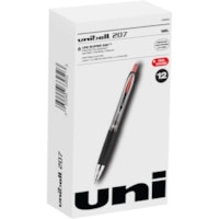 uniball(tm) 207 Gel Pen - 0.7 mm (0.03") Medium Pen Point - Refillable - Retractable - Red Ink - Gel-based - 1 Dozen