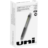 uniball(tm) Power Tank Retractable Ballpoint Pens - 1 mm (0.04") Medium Pen Point - Refillable - Retractable - Black Ink - Black Barrel - 1 Dozen