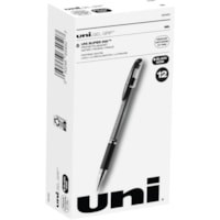 uniball(tm) Gel Grip Pens - 0.7 mm (0.03") Medium Pen Point - Black Ink - Gel-based - 1 Dozen