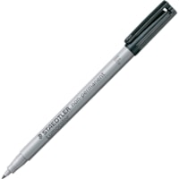 Staedtler Lumocolor Non-Permanent Pens - Fine Marker Point - Black Ink - Water Based - Black Polypropylene Barrel - 10 / Box