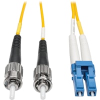 Tripp Lite by Eaton Fiber Optic Duplex Patch Cable - 33 ft (10.06 m) Fiber Optic Network Cable - First End: 2 x LC - Male - Second End: 2 x ST - Male - Patch Cable - 9/125 µm - Yellow