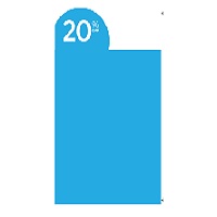 Blue 20% CR CT Top-Take20% off, 1 pk=50