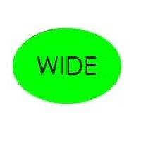 WIDE WIDTH - SC/SW - GREEN VERSION, ROLL, 250 stickers per roll