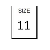 SIZE 11 WHITE STICKER - ROLL,  250 stickers per roll  