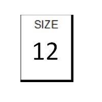 SIZE 12 WHITE STICKER - ROLL,  250 stickers per roll - FR  
