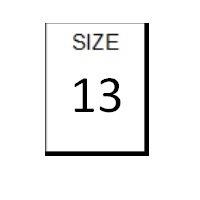 SIZE 13 WHITE STICKER - ROLL,  250 stickers per roll  