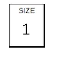SIZE 1 WHITE STICKER - ROLL, 250 stickers per roll