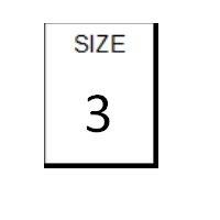 SIZE 3 WHITE STICKER - ROLL, 250 stickers per roll - FR