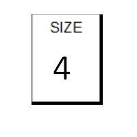 SIZE 4 WHITE STICKER - ROLL, 250 stickers per roll