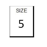 SIZE 5 WHITE STICKER - ROLL, 250 stickers per roll