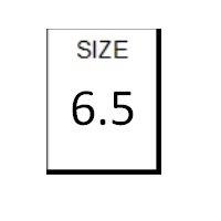 SIZE 6.5 WHITE STICKER - ROLL,  250 stickers per roll - FR  