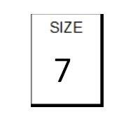 SIZE 7 WHITE STICKER - ROLL, 250 stickers per roll