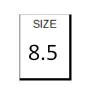 SIZE 8.5 WHITE STICKER - ROLL, 250 stickers per roll - FR