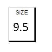 SIZE 9.5 WHITE STICKER - ROLL, 250 stickers per roll