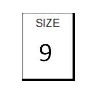 SIZE 9 WHITE STICKER - ROLL,  250 stickers per roll  
