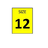SIZE 12 YELLOW STICKER - ROLL, 250 stickers per roll - FR
