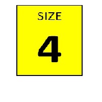 SIZE 4 YELLOW STICKER - ROLL,  250 stickers per roll - FR  