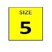 SIZE 5 YELLOW STICKER - ROLL, 250 stickers per roll