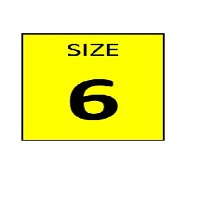 SIZE 6 YELLOW STICKER - ROLL,  250 stickers per roll - FR  