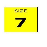 SIZE 7 YELLOW STICKER - ROLL, 250 stickers per roll - FR