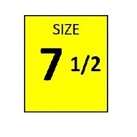 SIZE 7.5 YELLOW STICKER - ROLL,  250 stickers per roll - FR  
